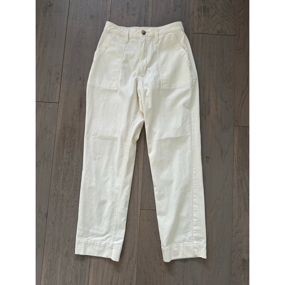 Old Navy Cream Ankle Cropped Pants Women's Size 0
